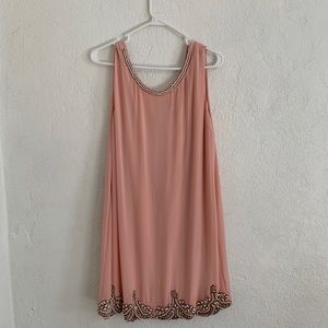 Blush pink beaded Forever 21 dress